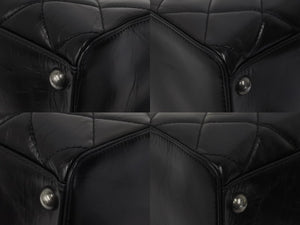 CHANEL シャネル ハンドバッグ マトラッセ ココマーク ラムスキン ブラック シルバー金具 美品 中古 62154