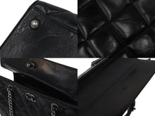 Load image into Gallery viewer, CHANEL シャネル ハンドバッグ マトラッセ ココマーク ラムスキン ブラック シルバー金具 美品 中古 62154