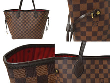 画像をギャラリービューアに読み込む, LOUIS VUITTON ルイヴィトン ネヴァーフル MM トートバッグ ダミエ キャンバス ブラウン N41358 ゴールド金具 美品 中古 62159