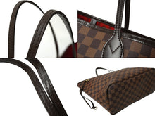 画像をギャラリービューアに読み込む, LOUIS VUITTON ルイヴィトン ネヴァーフル MM トートバッグ ダミエ キャンバス ブラウン N41358 ゴールド金具 美品 中古 62159