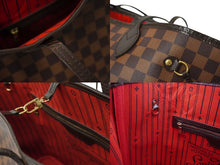 画像をギャラリービューアに読み込む, LOUIS VUITTON ルイヴィトン ネヴァーフル MM トートバッグ ダミエ キャンバス ブラウン N41358 ゴールド金具 美品 中古 62159