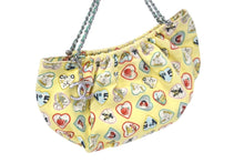 Load image into Gallery viewer, CHANEL シャネル ハンドバッグ チェーンバッグ バレンタイン限定 ココマーク 10番台 2005年 イエロー シルバー 美品 中古 62160