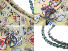 Load image into Gallery viewer, CHANEL シャネル ハンドバッグ チェーンバッグ バレンタイン限定 ココマーク 10番台 2005年 イエロー シルバー 美品 中古 62160