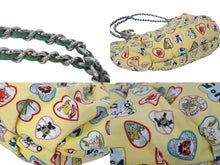 Load image into Gallery viewer, CHANEL シャネル ハンドバッグ チェーンバッグ バレンタイン限定 ココマーク 10番台 2005年 イエロー シルバー 美品 中古 62160