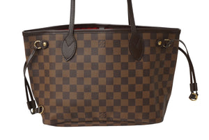極美品 LOUIS VUITTON ルイ ヴィトン ダミエ ネヴァーフルPM トートバッグ N51109 ブラウン ゴールド金具 中古 62161