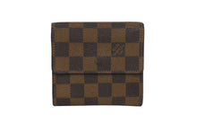 画像をギャラリービューアに読み込む, LOUIS VUITTON ルイヴィトン ポルトモネ ビエ カルト クレディ 三つ折り財布 N61652 ダミエ ブラウン ゴールド金具 美品 中古 62169