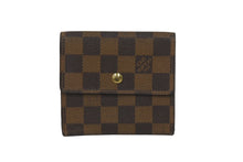 画像をギャラリービューアに読み込む, LOUIS VUITTON ルイヴィトン ポルトモネ ビエ カルト クレディ 三つ折り財布 N61652 ダミエ ブラウン ゴールド金具 美品 中古 62169