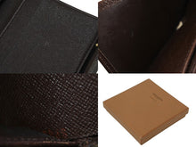 画像をギャラリービューアに読み込む, LOUIS VUITTON ルイヴィトン ポルトモネ ビエ カルト クレディ 三つ折り財布 N61652 ダミエ ブラウン ゴールド金具 美品 中古 62169