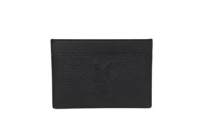 極美品 YVES SAINT LAURENT イヴ・サンローラン カードケース GRZ568986Y・1022 YSLロゴ レザー ブラック 中古 62171 