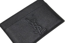 画像をギャラリービューアに読み込む, 極美品 YVES SAINT LAURENT イヴ・サンローラン カードケース GRZ568986Y・1022 YSLロゴ レザー ブラック 中古 62171 