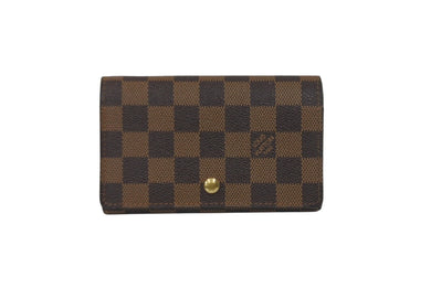 LOUIS VUITTON ルイヴィトン ポルトモネ・ビエ トレゾール N61730 ダミエキャンバス 二つ折り財布 ゴールド金具 美品 中古 62179