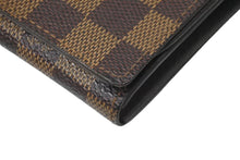 画像をギャラリービューアに読み込む, LOUIS VUITTON ルイヴィトン ポルトモネ・ビエ トレゾール N61730 ダミエキャンバス 二つ折り財布 ゴールド金具 美品 中古 62179