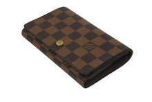 画像をギャラリービューアに読み込む, LOUIS VUITTON ルイヴィトン ポルトモネ・ビエ トレゾール N61730 ダミエキャンバス 二つ折り財布 ゴールド金具 美品 中古 62179