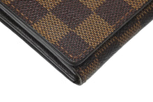 画像をギャラリービューアに読み込む, LOUIS VUITTON ルイヴィトン ポルトモネ・ビエ トレゾール N61730 ダミエキャンバス 二つ折り財布 ゴールド金具 美品 中古 62179
