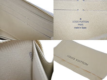 画像をギャラリービューアに読み込む, 極美品 LOUIS VUITTONルイヴィトン ジッピーウォレット N41660 ダミエアズールキャンバス 長財布 ホワイト ゴールド金具 中古 62181