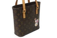 画像をギャラリービューアに読み込む, LOUIS VUITTON ルイヴィトン 村上隆 ハンドバッグ ヴァヴァンPM モノグラムパンダ M51173 ブラウン ゴールド金具 美品 中古 62183
