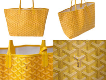 画像をギャラリービューアに読み込む, 新品同様 GOYARD ゴヤール サン・ルイPM トートバッグ イエロー STLOUIPMLTY08CL08P PVCコーティングキャンバス 中古 62189