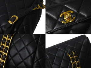 CHANEL シャネル マトラッセ リュック バックパック ココマーク 4番台 1997年 ブラック ラムスキン ゴールド金具 中古 美品 62191