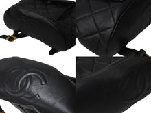 Load image into Gallery viewer, CHANEL シャネル マトラッセ リュック バックパック ココマーク 4番台 1997年 ブラック ラムスキン ゴールド金具 中古 美品 62191
