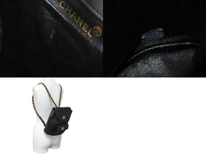 CHANEL シャネル マトラッセ リュック バックパック ココマーク 4番台 1997年 ブラック ラムスキン ゴールド金具 中古 美品 62191