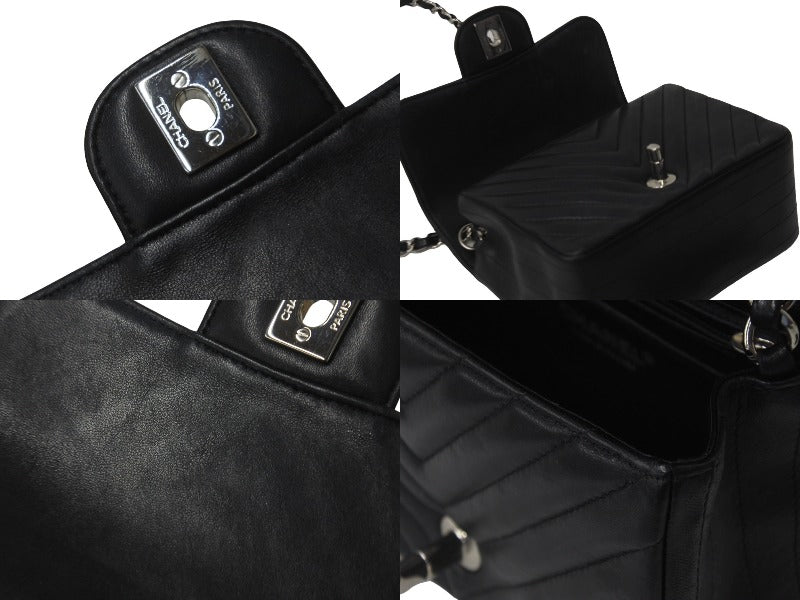 CHANEL シャネル Vステッチ チェーンショルダーバッグ 22番台