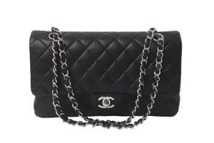 CHANEL マトラッセWフラップチェーンショルダー 13番台 25cm ショルダーバッグ ブラウン×シルバー金具 ラムスキン 美品 中古 62194