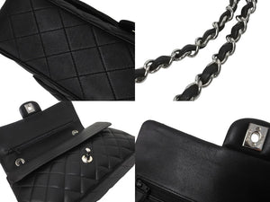 CHANEL マトラッセWフラップチェーンショルダー 13番台 25cm ショルダーバッグ ブラウン×シルバー金具 ラムスキン 美品 中古 62194