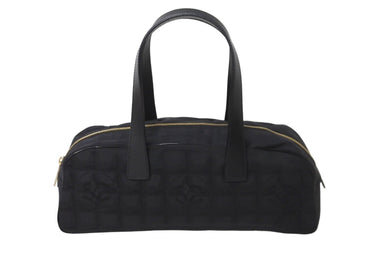 CHANEL シャネル ハンドバッグ ニュートラベルライン ココマーク 9番台 2005年 ナイロン ブラック ゴールド金具 美品 中古 62195