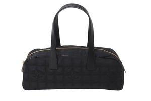 CHANEL シャネル ハンドバッグ ニュートラベルライン ココマーク 9番台 2005年 ナイロン ブラック ゴールド金具 美品 中古 62195