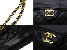 Load image into Gallery viewer, CHANEL シャネル マトラッセ 24 シングルフラップ チェーンショルダーバッグ ポーチ欠品 2番台 ブラック ラムスキン ゴールド金具 美品 中古 62196