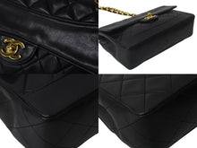 Load image into Gallery viewer, CHANEL シャネル マトラッセ 24 シングルフラップ チェーンショルダーバッグ ポーチ欠品 2番台 ブラック ラムスキン ゴールド金具 美品 中古 62196