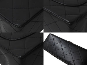 CHANEL シャネル ヴィンテージ ミニマトラッセチェーンショルダーバッグ19cm 1番台 ブラック レッド バイカラー 美品 中古 62197