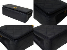 Load image into Gallery viewer, CHANEL シャネル マトラッセ チェーン ショルダーバッグ 19cm 1番台 ラムスキン フルフラップ ネイビー ゴールド金具 美品 中古 62198