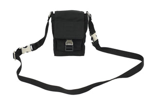 PRADA プラダ ミニショルダーバッグ ナイロン トライアングルロゴ ブラック シルバー金具 美品 中古 62202 