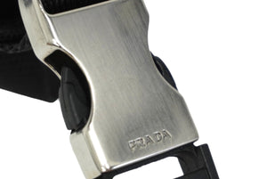 PRADA プラダ ミニショルダーバッグ ナイロン トライアングルロゴ ブラック シルバー金具 美品 中古 62202 