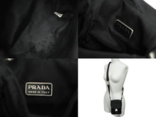画像をギャラリービューアに読み込む, PRADA プラダ ミニショルダーバッグ ナイロン トライアングルロゴ ブラック シルバー金具 美品 中古 62202 