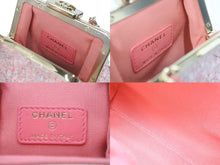 Load image into Gallery viewer, 極美品 CHANEL シャネル がま口ツイードチェーンショルダーバッグ 30番台 ピンク ホワイト ゴールド金具 中古 62209