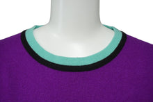 Load image into Gallery viewer, CHANEL シャネル アンサンブル ニット トップス 半袖Ｔシャツ カシミヤ ココマークボタン パープル 美品 中古 62216