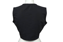 Load image into Gallery viewer, 極美品 CHANEL シャネル チビT クロップド タンクトップ ノースリーブ 無地 ココマーク ナイロン ブラック 中古 62218