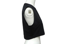 Load image into Gallery viewer, 極美品 CHANEL シャネル チビT クロップド タンクトップ ノースリーブ 無地 ココマーク ナイロン ブラック 中古 62218