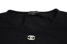 Load image into Gallery viewer, 極美品 CHANEL シャネル チビT クロップド タンクトップ ノースリーブ 無地 ココマーク ナイロン ブラック 中古 62218