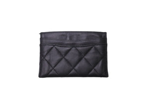 CHANEL シャネル ココマーク カードケース A31510 26番台 ラムスキン ブラック ゴールド金具 良品 中古 62220
