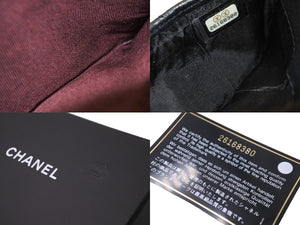 CHANEL シャネル ココマーク カードケース A31510 26番台 ラムスキン ブラック ゴールド金具 良品 中古 62220