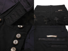 Load image into Gallery viewer, 新品同様品 CHROME HEARTS クロムハーツ クロスパッチ チノパンツ ブラック カモフラージュ シルバー925 サイズ32 中古 62224