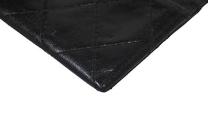 CHANEL シャネル 2.55 カードケース 11番台 キルティング カーフスキン ブラック ロゴ シルバー金具 美品 中古 62225