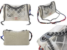 Load image into Gallery viewer, 名作 CHANEL シャネル アクト2 マトラッセ チェーンショルダーバッグ キャンバス グレー 19番台 ペンキ 美品 中古 62226