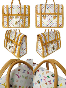 LOUIS VUITTON × 村上隆 ルイヴィトン ハンドバッグ サックジギャンティック M92057 ブロン マルチ 美品 中古 62230