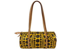 新品同様 LOUIS VUITTON ルイヴィトン×草間彌生 ハンドバッグ パピヨン モノグラム パンプキンドット イエロー M40688 中古 62232