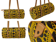 Load image into Gallery viewer, 新品同様 LOUIS VUITTON ルイヴィトン×草間彌生 ハンドバッグ パピヨン モノグラム パンプキンドット イエロー M40688 中古 62232