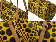 Load image into Gallery viewer, 新品同様 LOUIS VUITTON ルイヴィトン×草間彌生 ハンドバッグ パピヨン モノグラム パンプキンドット イエロー M40688 中古 62232
